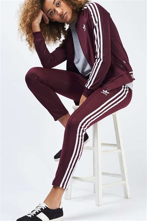 adidas maroon tracksuit women's.